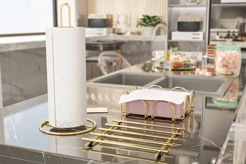 Bino Servis Sunum Seti Parlak Paslanmaz Çelik Üçlü Mutfak Seti, Gold
