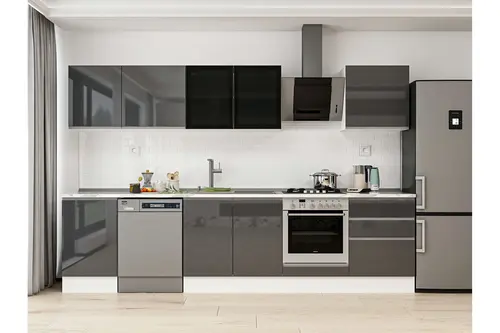 Alvinka 320X210 Cm Mutfak Dolabı, M E90S50S60 3 Antrasit Suntalam