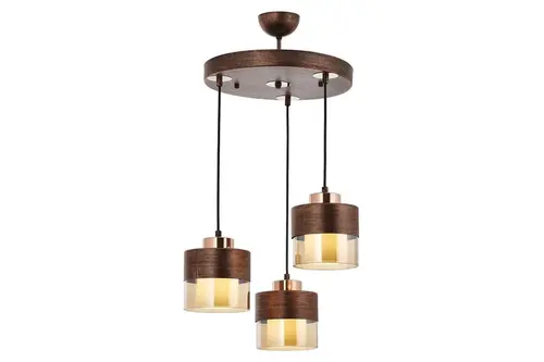 Avonnı Av-60193-3T-Cpr Bakır Patina Boyalı Modern Avize 40 Cm
