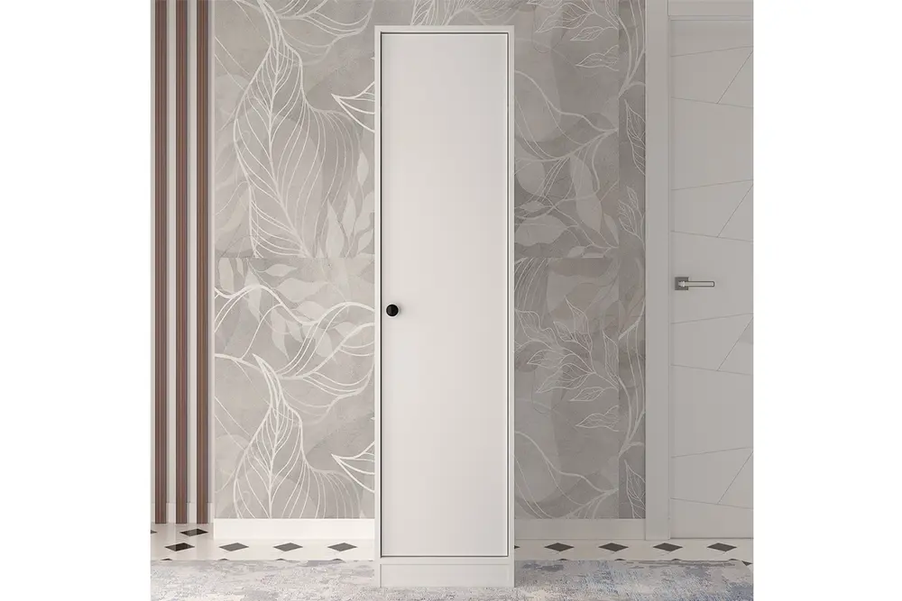 Midoser Daisy Tek Kapılı Elbise Dolabı-Gardırop, Beyaz