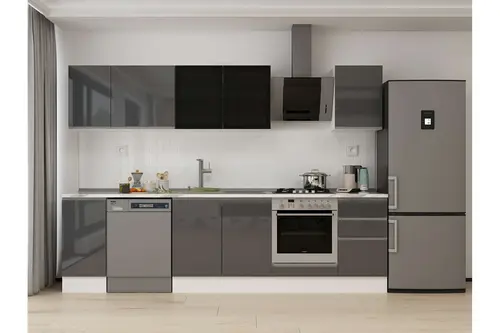 Alvinka 295X210 Cm Mutfak Dolabı, M E90S40S45 3 Antrasit Suntalam