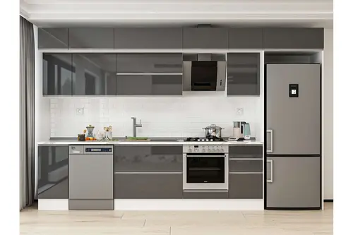 Alvinka 365X240 Cm Mutfak Dolabı, Mb E80S40S45 2 Antrasit Suntalam