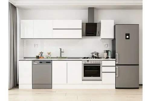 Alvinka 280X210 Cm Mutfak Dolabı, M E80S40S40 2 Beyaz Suntalam