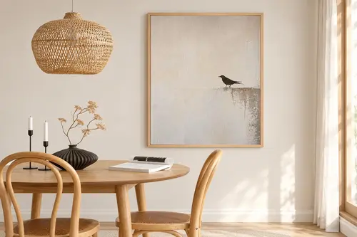 Muyika Stil Minimalist Kuş Desenli Tablo