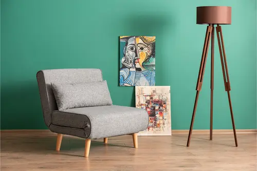 Pafu Folde Keten 80 Tekli Yataklı Katlanır Koltuk, Gri