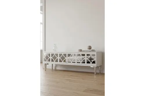 Öz Tv Sehpası Beyaz Silver 120 Cm Tsa1236Bs