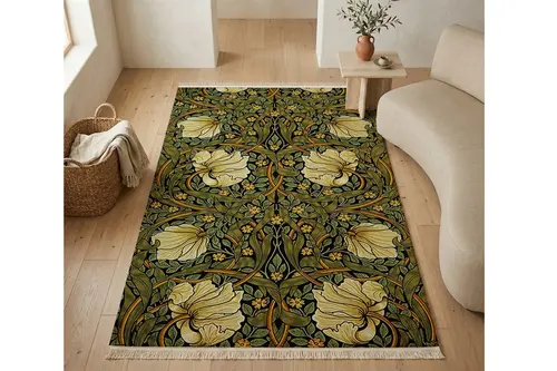 Sarmaşık Çiçekler Dokuma Taban Halı, 627 Yng 80X150 Cm