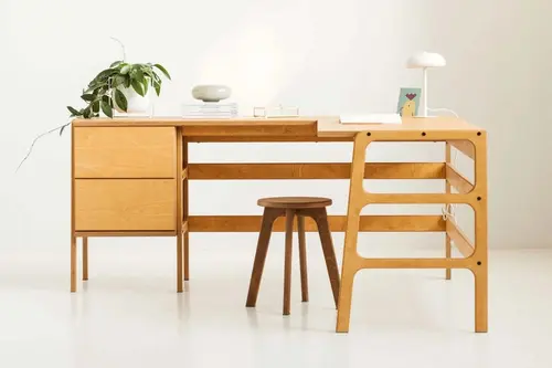 Woodesk Sera Ahşap Çalışma Masası, Tik Renk