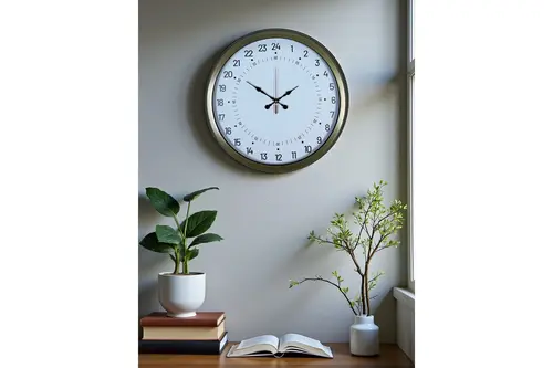Eskitme Metal 24 Saat Göstergeli Özel Tasarım Duvar Saati 40 Cm