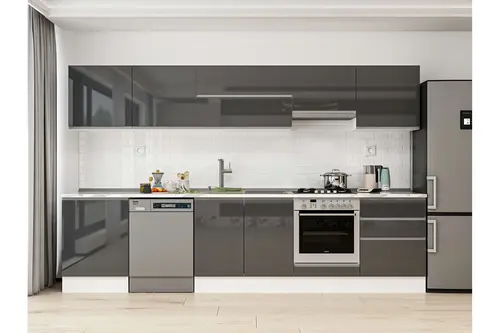 Alvinka 330X210 Cm Mutfak Dolabı, M E90S60S60 1 Antrasit Suntalam