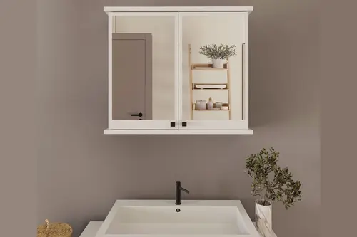 Ruda Aynalı Banyo Dolabı, Beyaz