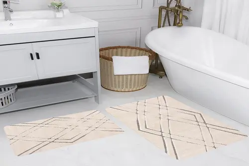 Rovigo Home Dijital Baskılı İkili Banyo Paspas Takımı Rvg5191
