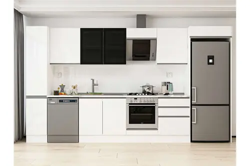 Alvinka 380X222 Cm Mutfak Dolabı, Mbb E80B40S60 3 Beyaz Suntalam