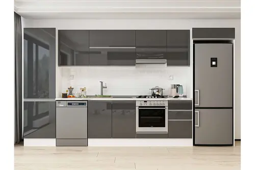 Alvinka 395X222 Cm Mutfak Dolabı, Mbb E90B60S45 1 Antrasit Suntalam